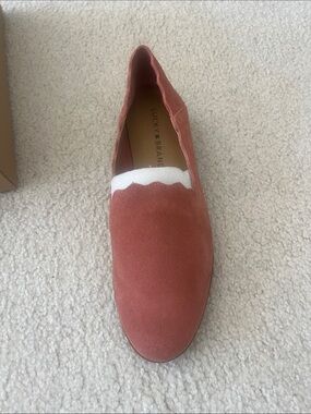 Lucky Brand Women’s Charlie Scalloped Rust Suede loafers